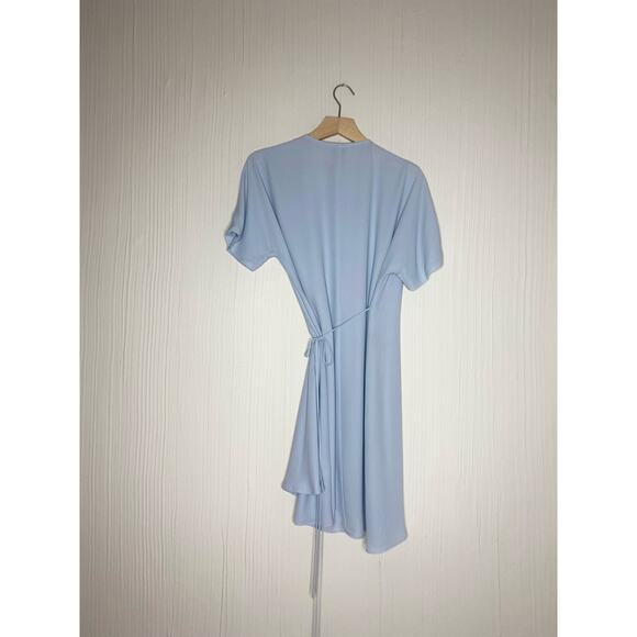 BABATON ARITZIA Chiffon Baby Blue Kimono Wrap Knee Length Dress US MEDIUM - Picture 11 of 14